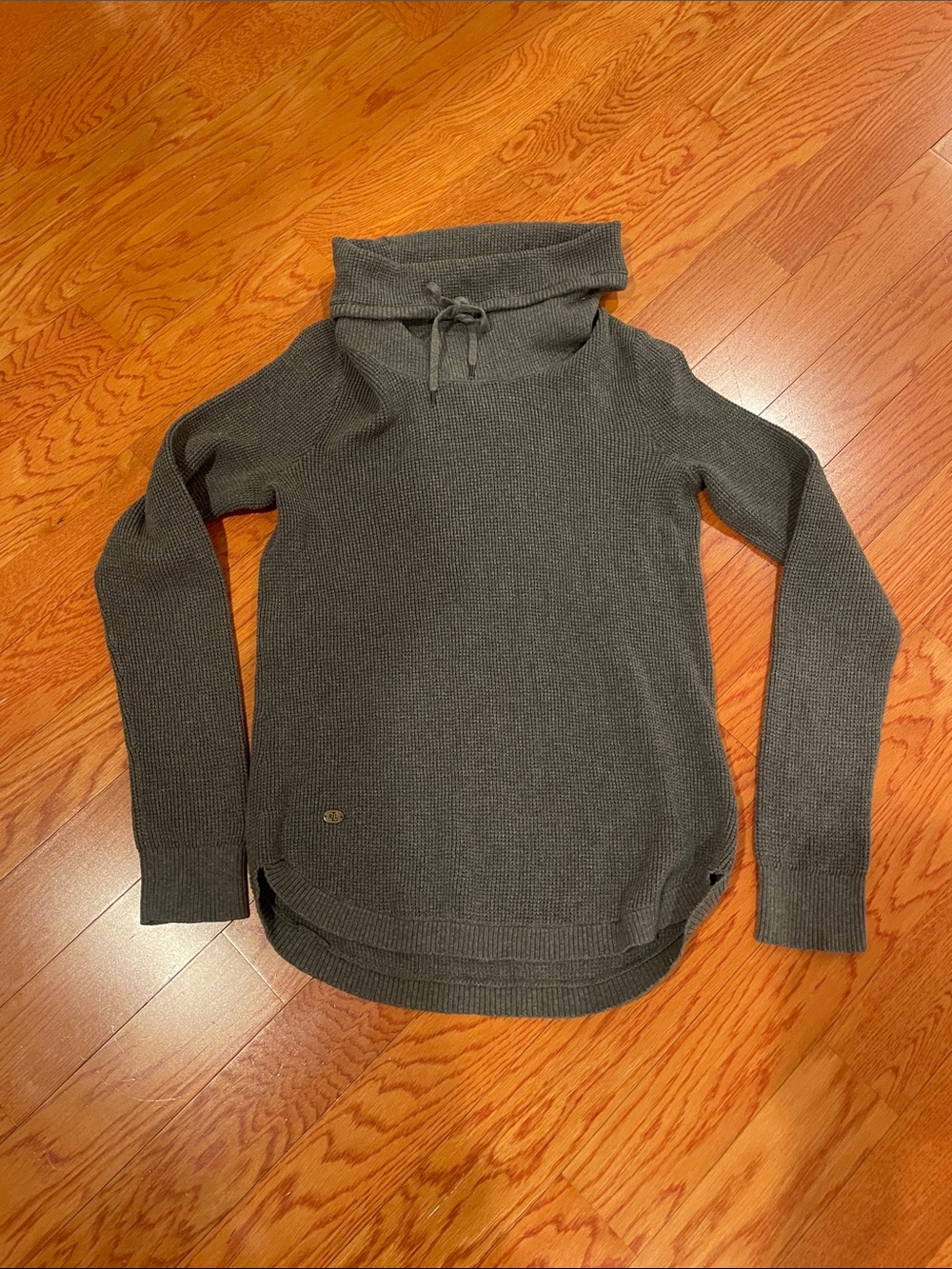 Lauren Ralph Lauren‎ Olive Drawcord Cowl-Neck Knit Sweater